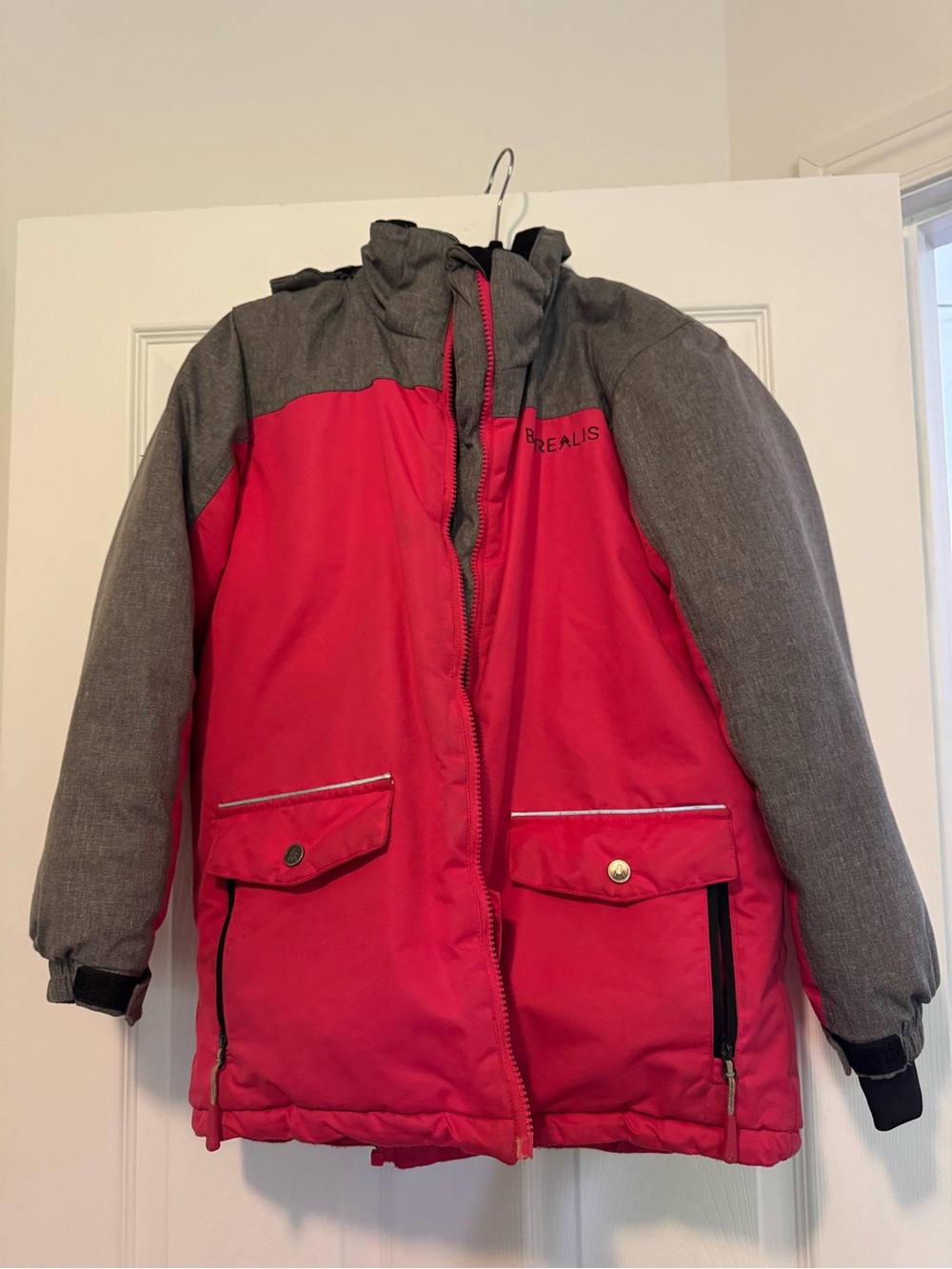 Borealis Kids' Waterproof Pink and Gray Winter Jacket size 12